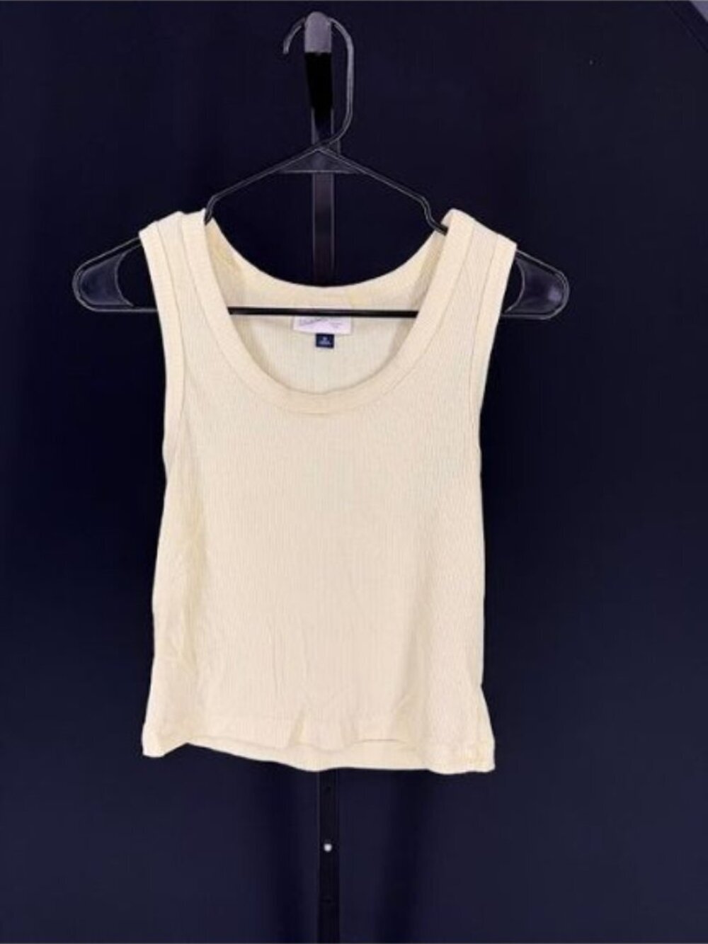 Universal Thread Pale Yellow Ribbed Tank Top